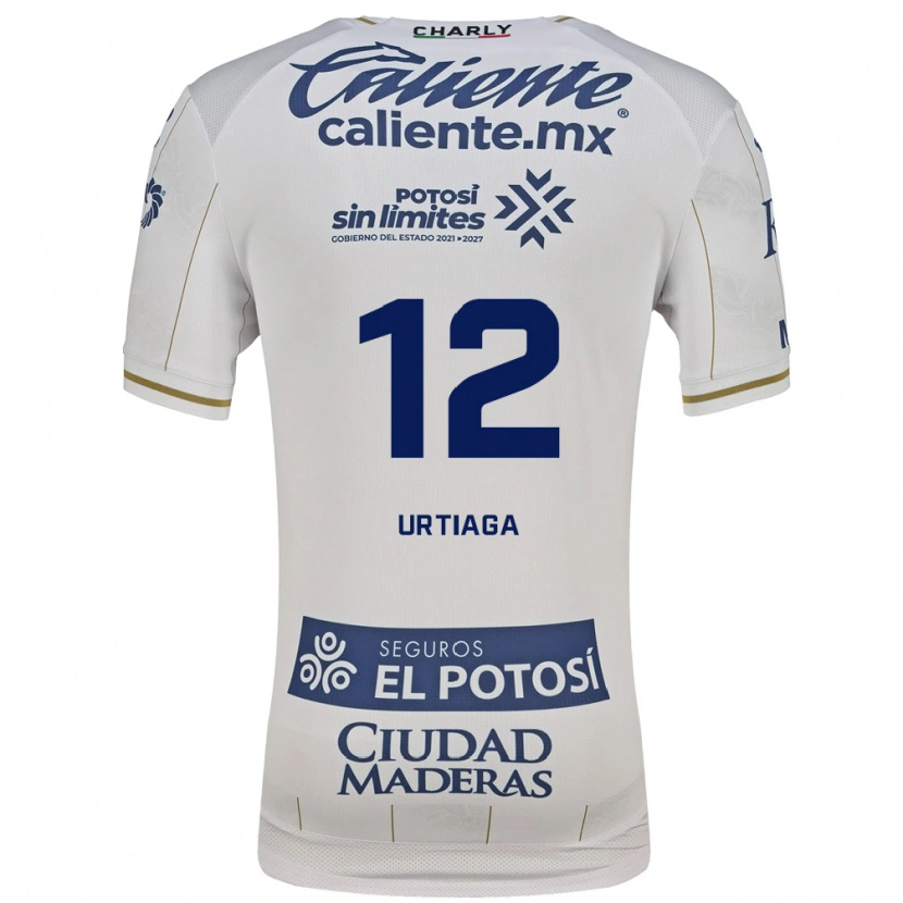 Danxen Kinderen Diego Urtiaga #12 Wit Blauw Uitshirt Uittenue 2026/27 T-Shirt