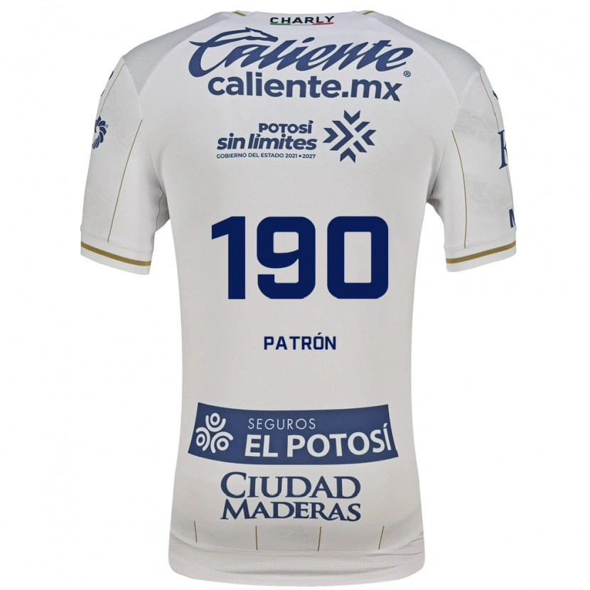 Danxen Kinderen Raúl Patrón #190 Wit Blauw Uitshirt Uittenue 2026/27 T-Shirt
