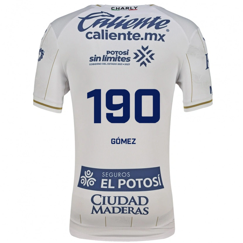 Danxen Kinderen Bruno Gómez #190 Wit Blauw Uitshirt Uittenue 2026/27 T-Shirt