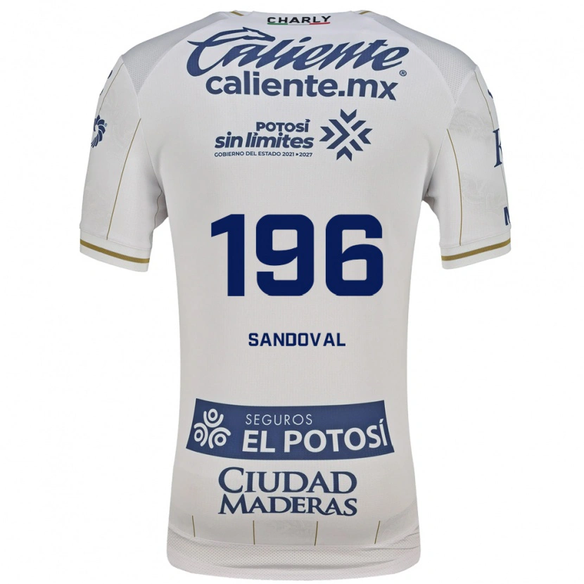Danxen Kinderen Alan Sandoval #196 Wit Blauw Uitshirt Uittenue 2026/27 T-Shirt