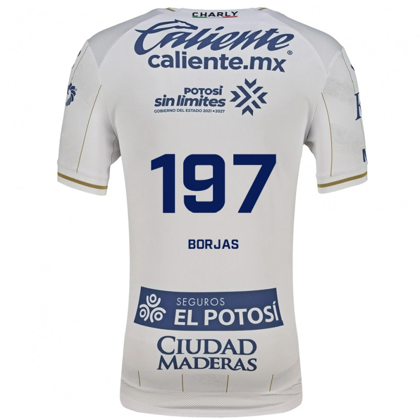 Danxen Kinderen Jesús Borjas #197 Wit Blauw Uitshirt Uittenue 2026/27 T-Shirt