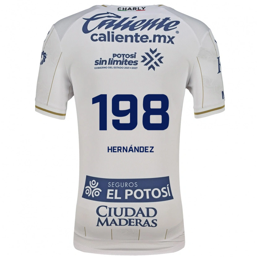 Danxen Kinderen Juan Hernández #198 Wit Blauw Uitshirt Uittenue 2026/27 T-Shirt
