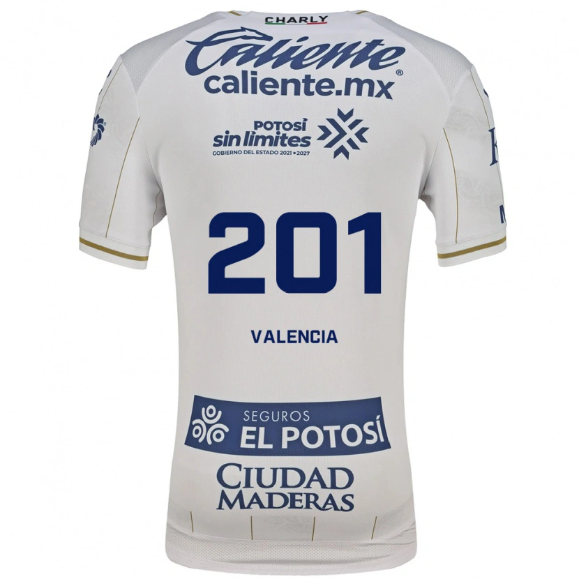 Danxen Kinderen Cristian Valencia #201 Wit Blauw Uitshirt Uittenue 2026/27 T-Shirt