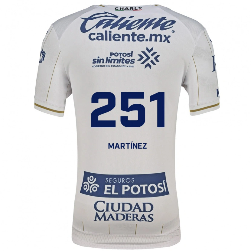 Danxen Kinderen Brayan Martínez #251 Wit Blauw Uitshirt Uittenue 2026/27 T-Shirt