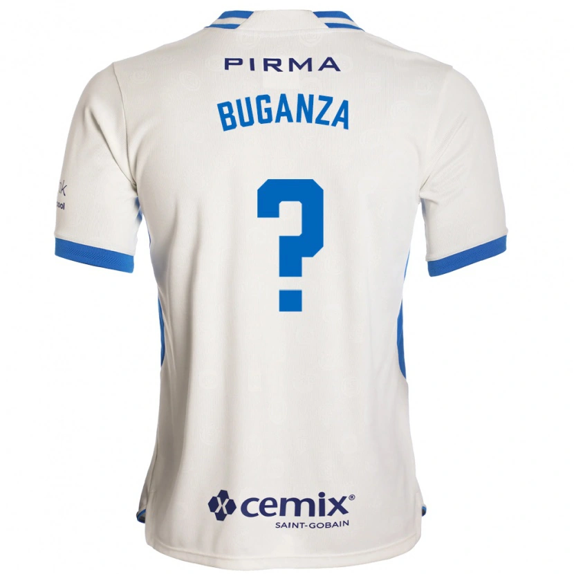 Danxen Kinderen Franco Buganza #0 Wit Blauw Rood Uitshirt Uittenue 2026/27 T-Shirt
