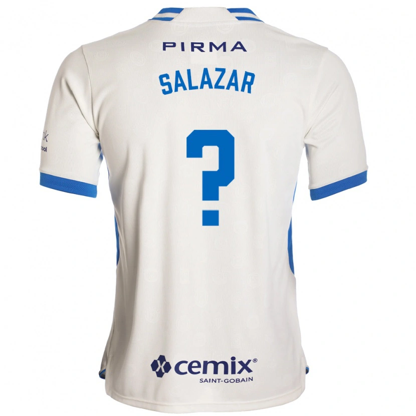 Danxen Kinderen Fernando Salazar #0 Wit Blauw Rood Uitshirt Uittenue 2026/27 T-Shirt