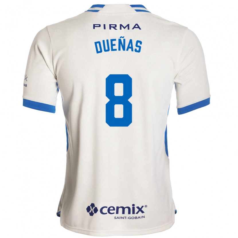 Danxen Kinderen Jesus Duenas #8 Wit Blauw Rood Uitshirt Uittenue 2026/27 T-Shirt