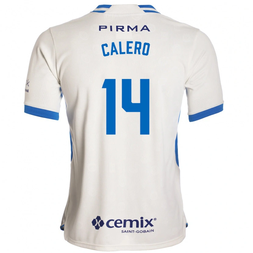 Danxen Kinderen Juan Calero #14 Wit Blauw Rood Uitshirt Uittenue 2026/27 T-Shirt