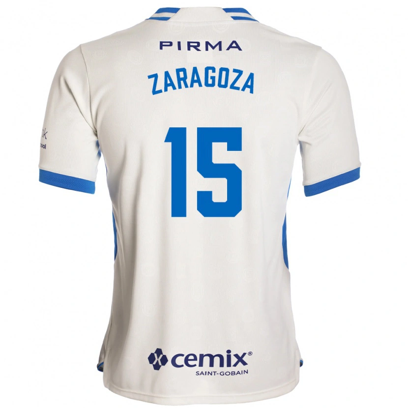 Danxen Kinderen Nancy Zaragoza #15 Wit Blauw Rood Uitshirt Uittenue 2026/27 T-Shirt