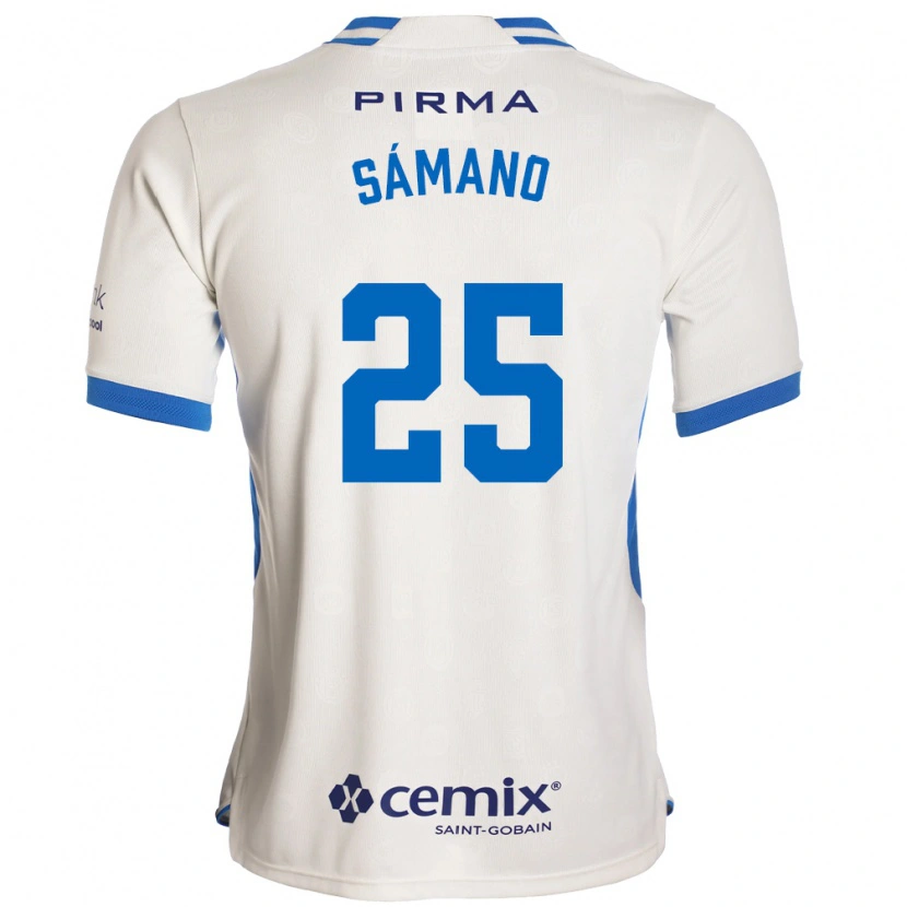 Danxen Kinderen Fernando Sámano #25 Wit Blauw Rood Uitshirt Uittenue 2026/27 T-Shirt