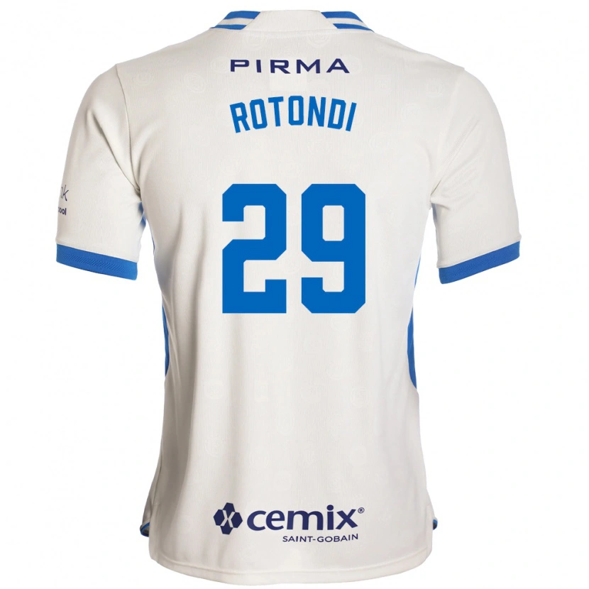 Danxen Kinderen Carlos Rotondi #29 Wit Blauw Rood Uitshirt Uittenue 2026/27 T-Shirt