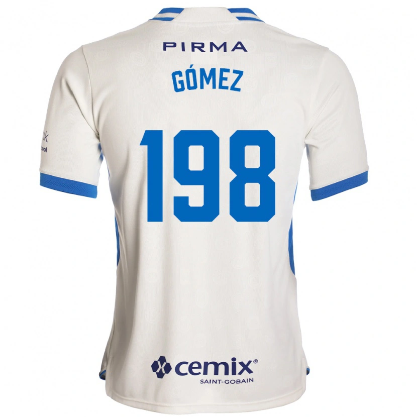 Danxen Kinderen Luiszael Gómez #198 Wit Blauw Rood Uitshirt Uittenue 2026/27 T-Shirt