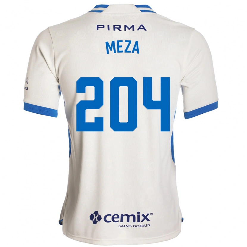 Danxen Kinderen Jonathan Meza #204 Wit Blauw Rood Uitshirt Uittenue 2026/27 T-Shirt