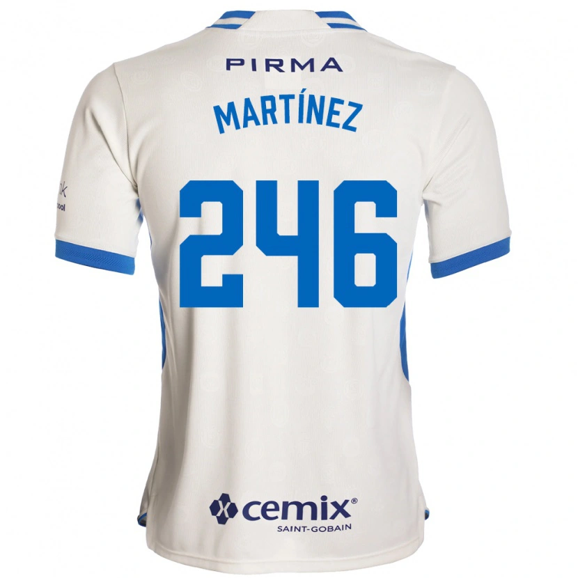 Danxen Kinderen Rey Martínez #246 Wit Blauw Rood Uitshirt Uittenue 2026/27 T-Shirt