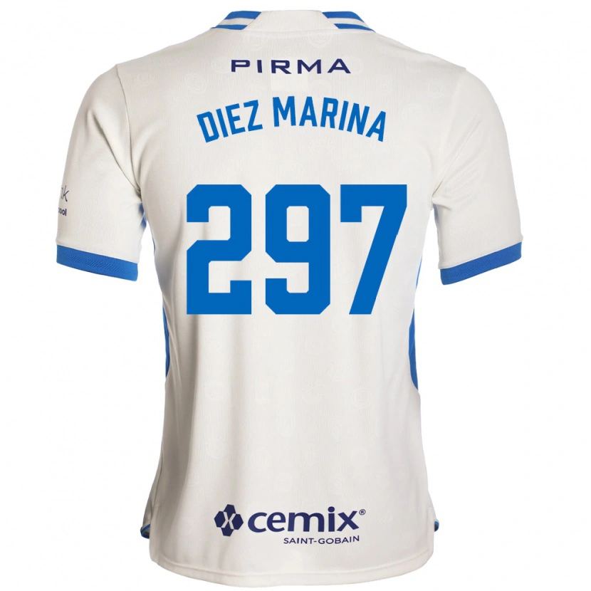 Danxen Kinderen Edgar Diez Marina #297 Wit Blauw Rood Uitshirt Uittenue 2026/27 T-Shirt
