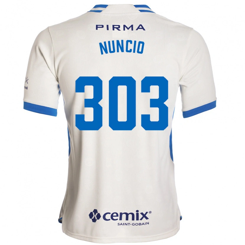 Danxen Kinderen Carlos Nuncio #303 Wit Blauw Rood Uitshirt Uittenue 2026/27 T-Shirt