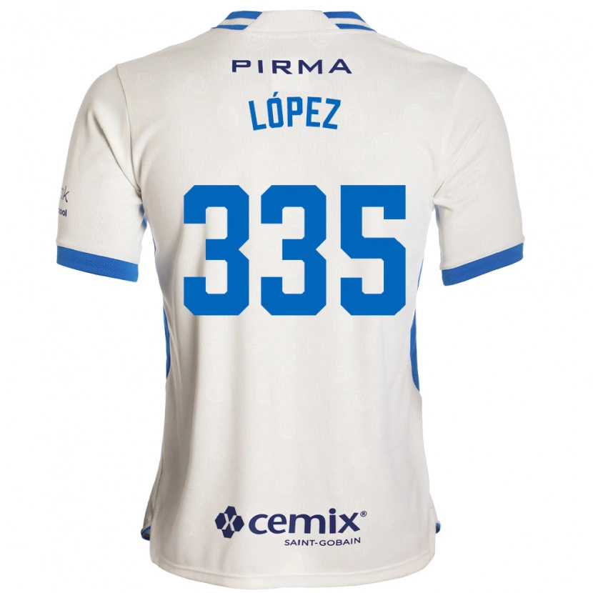 Danxen Kinderen Alfredo López #335 Wit Blauw Rood Uitshirt Uittenue 2026/27 T-Shirt