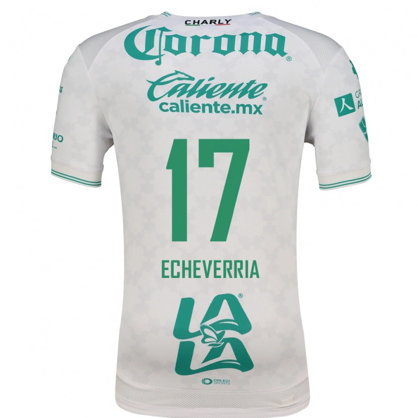 Danxen Kinderen Emmanuel Echeverría #17 Lichtgroen Wit Uitshirt Uittenue 2026/27 T-Shirt