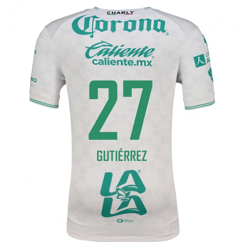 Danxen Kinderen Luis Gutiérrez #27 Lichtgroen Wit Uitshirt Uittenue 2026/27 T-Shirt