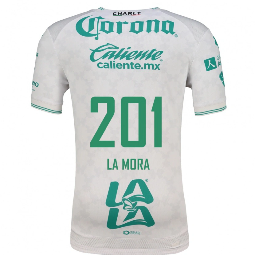 Danxen Kinderen Luis De La Mora #201 Lichtgroen Wit Uitshirt Uittenue 2026/27 T-Shirt