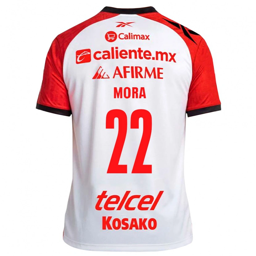 Danxen Kinderen Bianca Mora #22 Wit Zwart Rood Uitshirt Uittenue 2026/27 T-Shirt