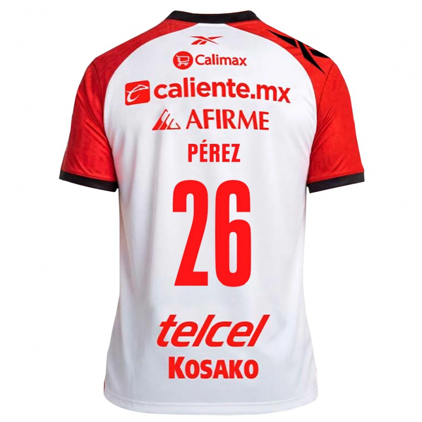 Danxen Kinderen Aldahir Pérez #26 Wit Zwart Rood Uitshirt Uittenue 2026/27 T-Shirt