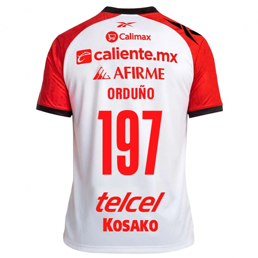 Danxen Kinderen David Orduño #197 Wit Zwart Rood Uitshirt Uittenue 2026/27 T-Shirt