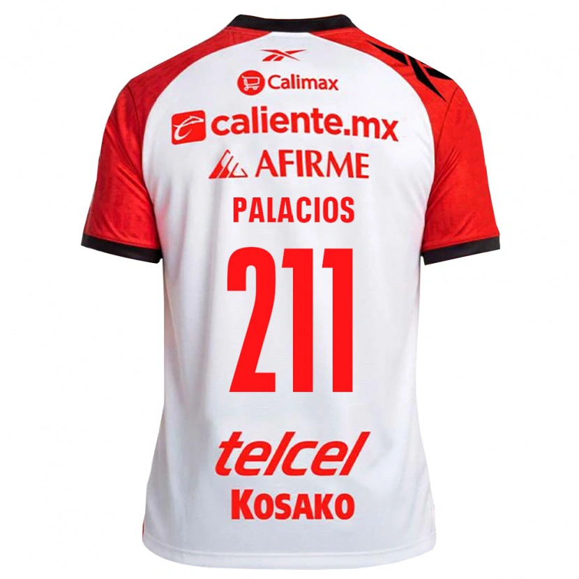 Danxen Kinderen Brian Palacios #211 Wit Zwart Rood Uitshirt Uittenue 2026/27 T-Shirt