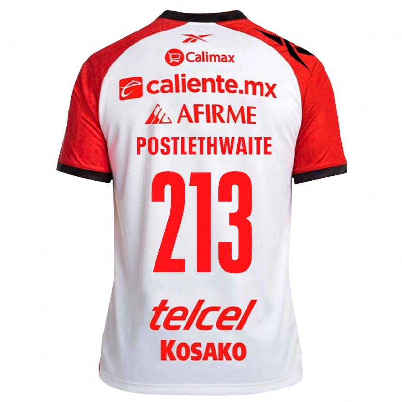 Danxen Kinderen Emiliano Postlethwaite #213 Wit Zwart Rood Uitshirt Uittenue 2026/27 T-Shirt