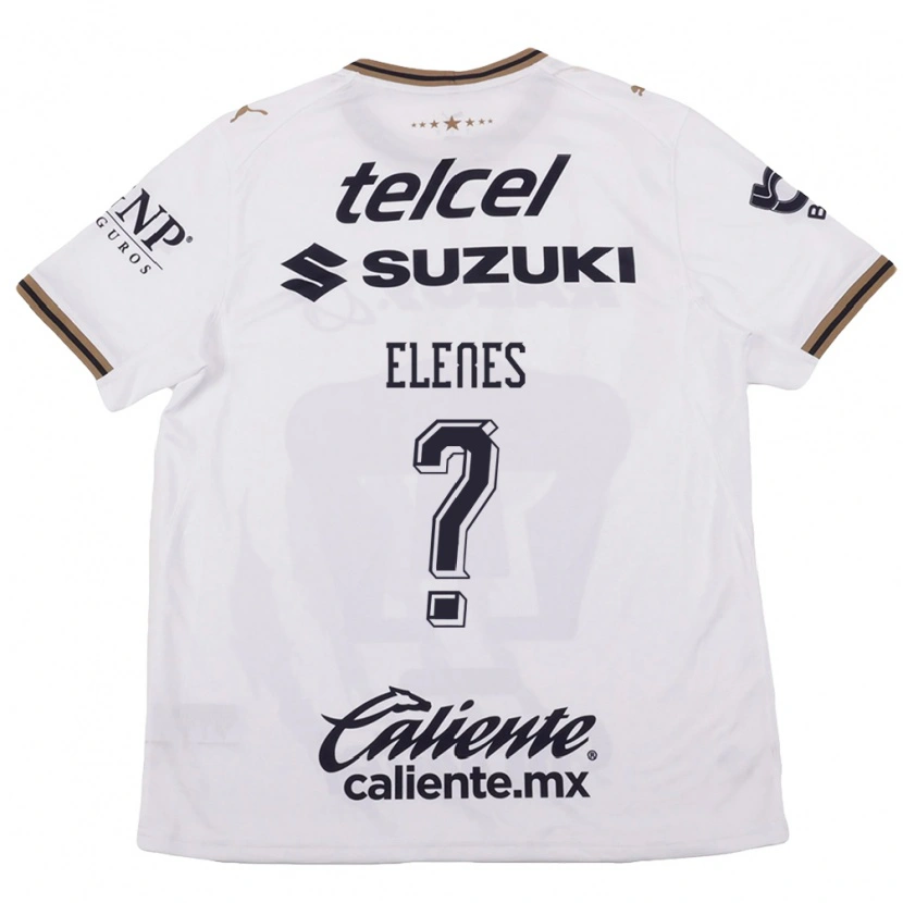 Danxen Kinderen Jesús Elenes #0 Wit Zwart Bruin Uitshirt Uittenue 2026/27 T-Shirt