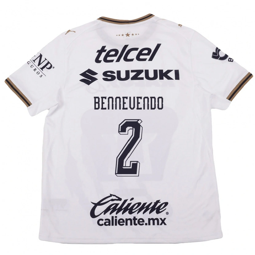 Danxen Kinderen Pablo Bennevendo #2 Wit Zwart Bruin Uitshirt Uittenue 2026/27 T-Shirt