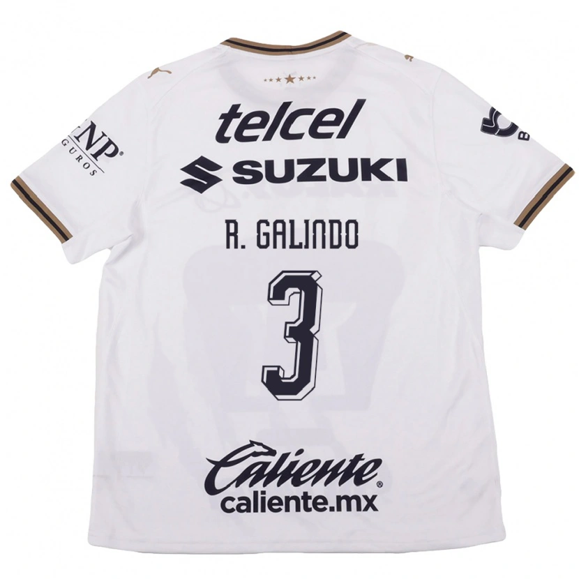 Danxen Kinderen José Galindo #3 Wit Zwart Bruin Uitshirt Uittenue 2026/27 T-Shirt