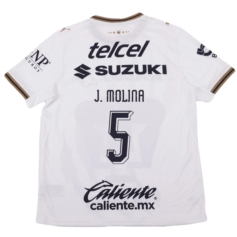 Danxen Kinderen Jesús Molina #5 Wit Zwart Bruin Uitshirt Uittenue 2026/27 T-Shirt