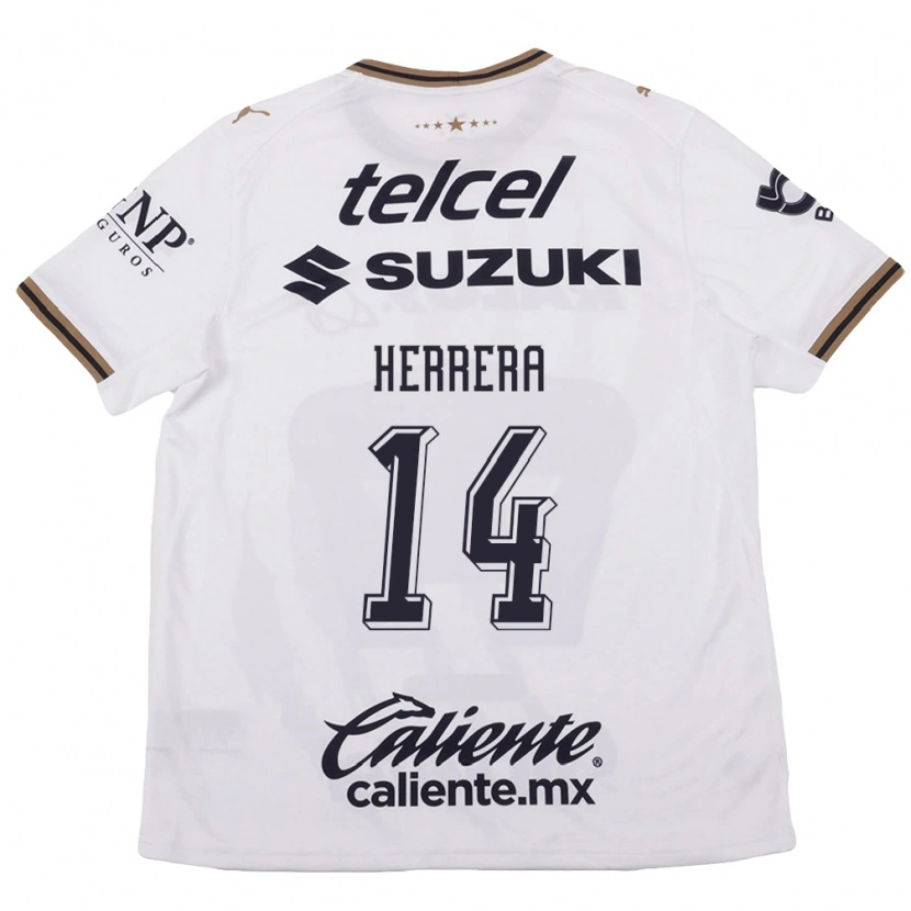 Danxen Kinderen Luciano Herrera #14 Wit Zwart Bruin Uitshirt Uittenue 2026/27 T-Shirt