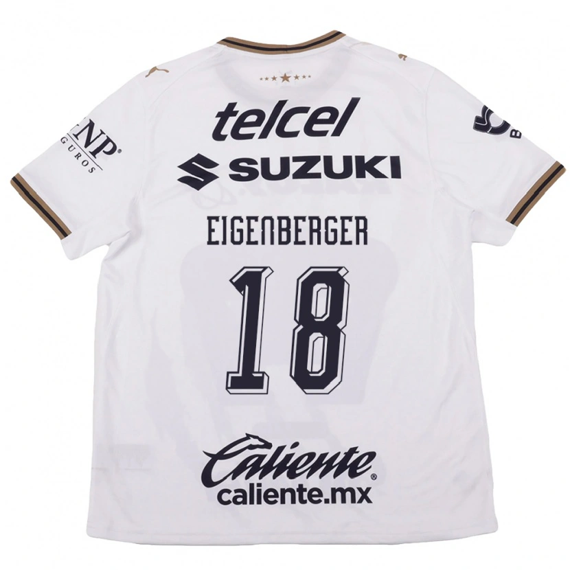 Danxen Kinderen Chandra Eigenberger #18 Wit Zwart Bruin Uitshirt Uittenue 2026/27 T-Shirt