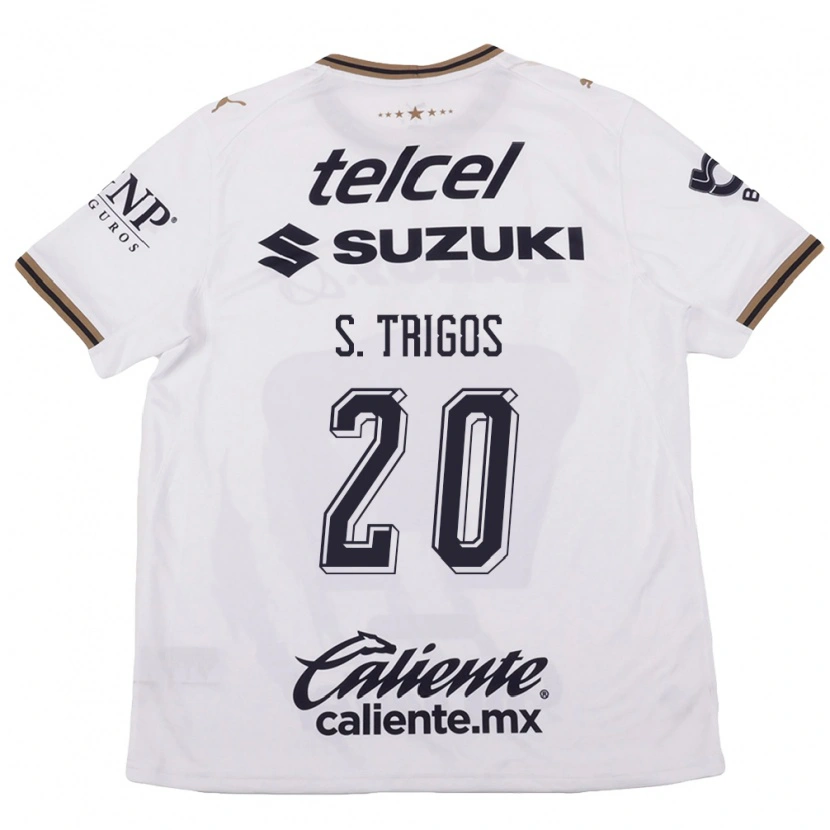 Danxen Kinderen Santiago Trigos #20 Wit Zwart Bruin Uitshirt Uittenue 2026/27 T-Shirt