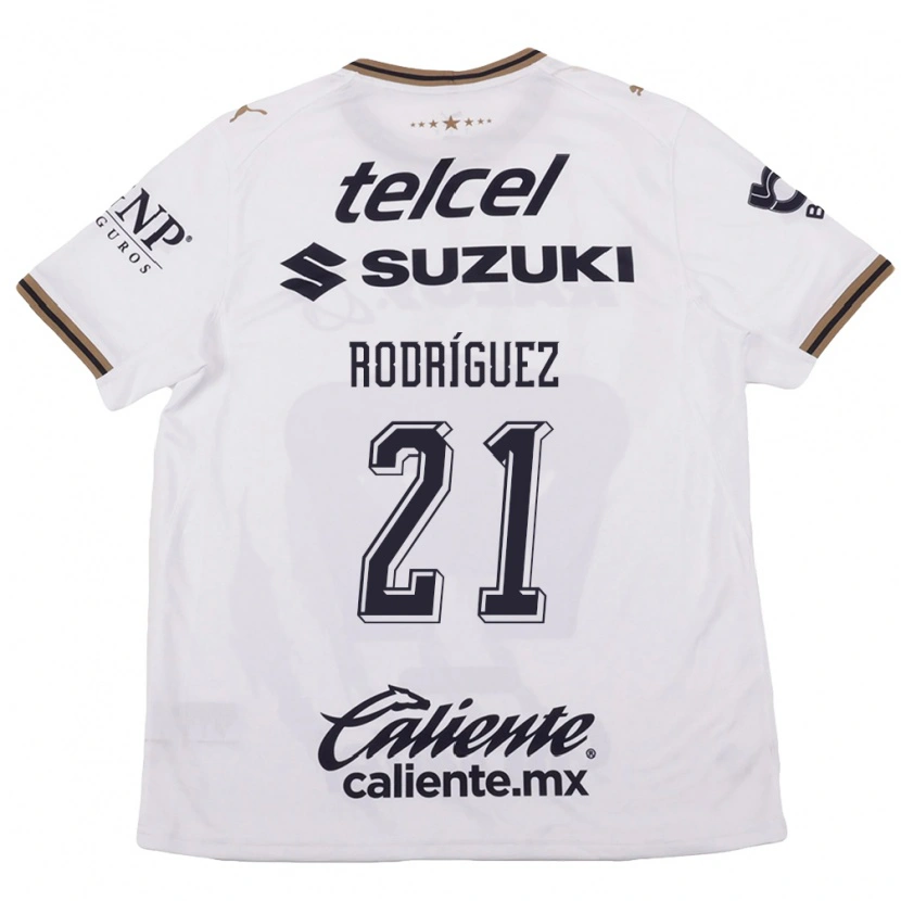 Danxen Kinderen Michell Rodriguez #21 Wit Zwart Bruin Uitshirt Uittenue 2026/27 T-Shirt