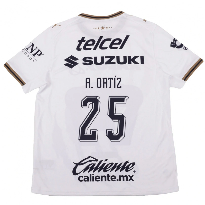 Danxen Kinderen Arturo Ortiz #25 Wit Zwart Bruin Uitshirt Uittenue 2026/27 T-Shirt