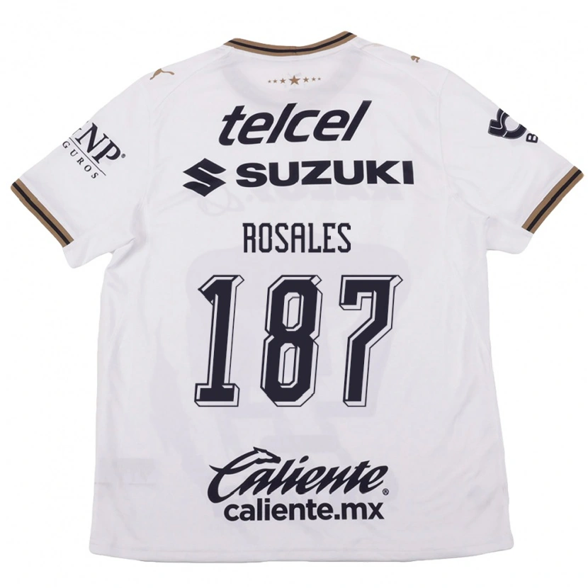 Danxen Kinderen Alonso Rosales #187 Wit Zwart Bruin Uitshirt Uittenue 2026/27 T-Shirt
