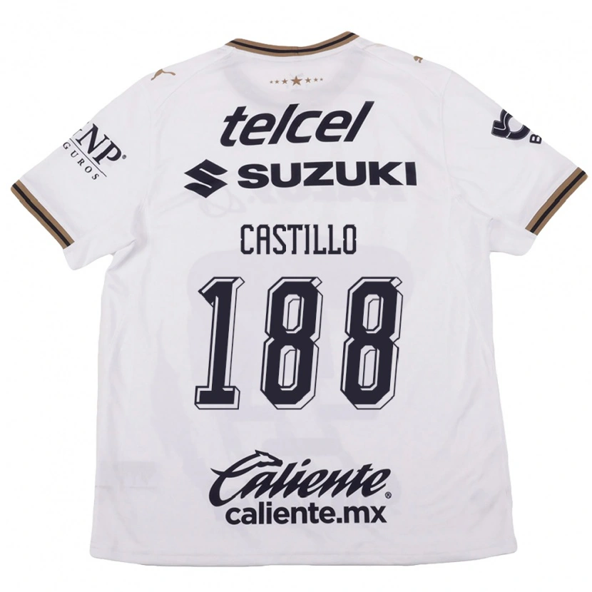 Danxen Kinderen Christian Castillo #188 Wit Zwart Bruin Uitshirt Uittenue 2026/27 T-Shirt