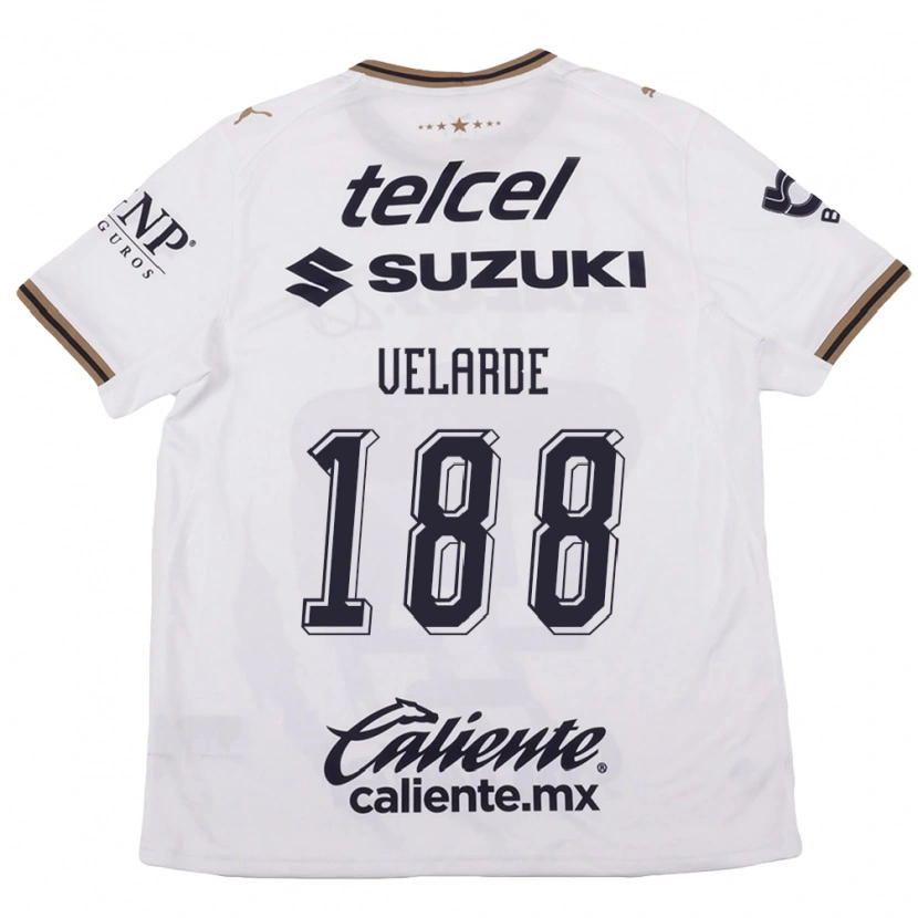 Danxen Kinderen Andrés Velarde #188 Wit Zwart Bruin Uitshirt Uittenue 2026/27 T-Shirt