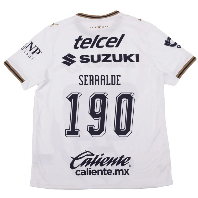 Danxen Kinderen Gerardo Serralde #190 Wit Zwart Bruin Uitshirt Uittenue 2026/27 T-Shirt