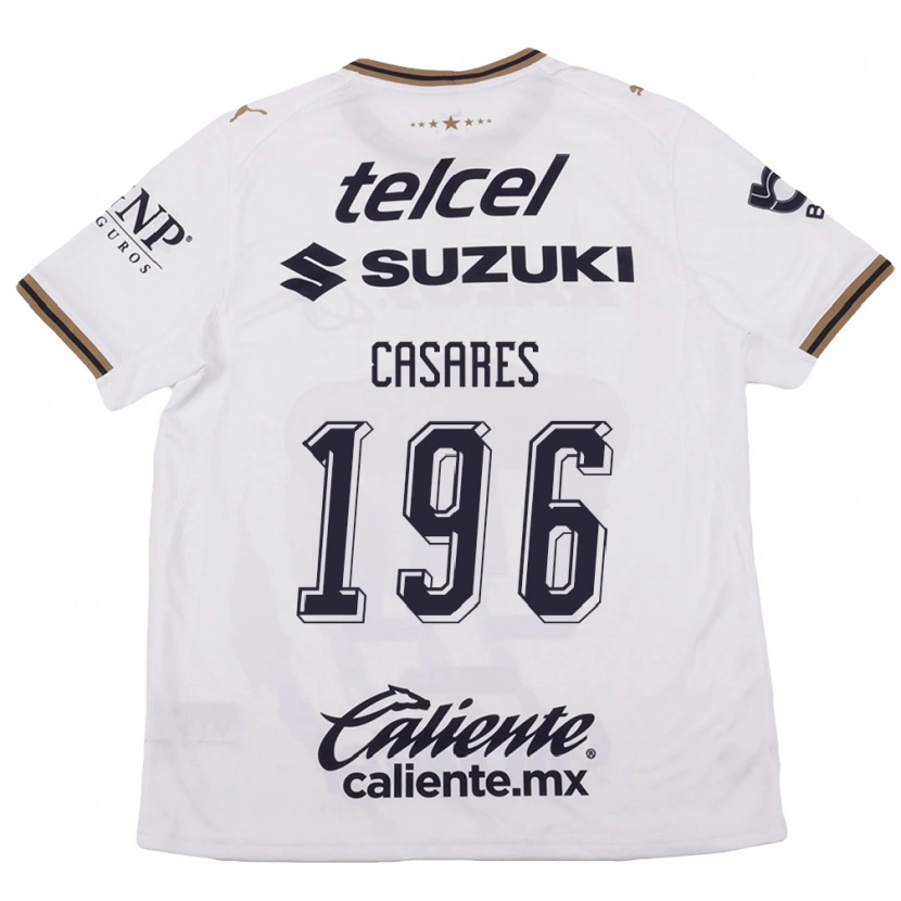 Danxen Kinderen Mateo Casares #196 Wit Zwart Bruin Uitshirt Uittenue 2026/27 T-Shirt