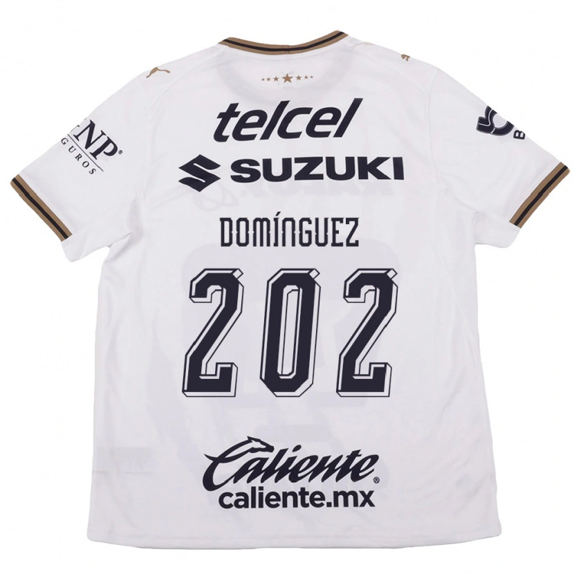 Danxen Kinderen Julio Domínguez #202 Wit Zwart Bruin Uitshirt Uittenue 2026/27 T-Shirt