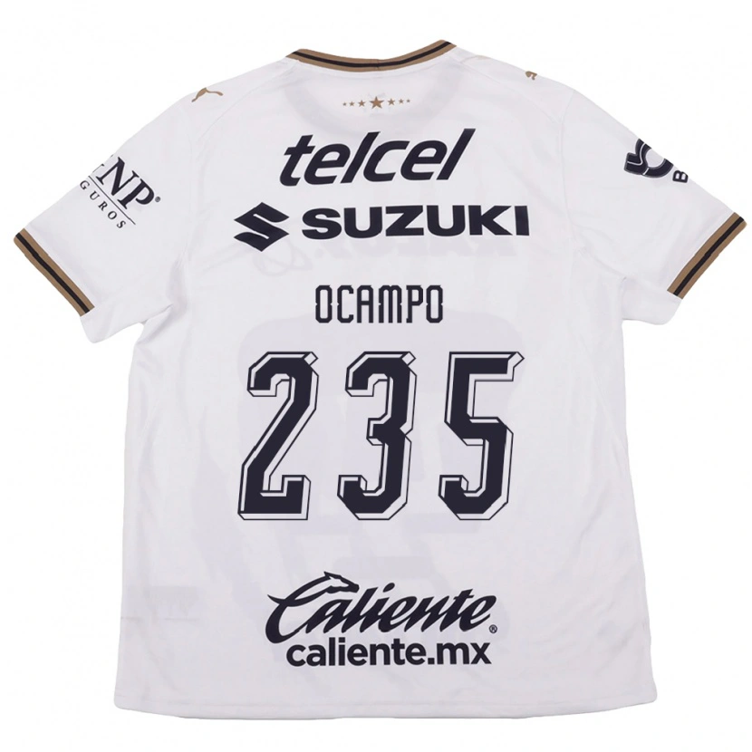Danxen Kinderen Johan Ocampo #235 Wit Zwart Bruin Uitshirt Uittenue 2026/27 T-Shirt