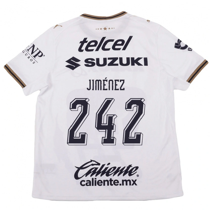 Danxen Kinderen Axel Jiménez #242 Wit Zwart Bruin Uitshirt Uittenue 2026/27 T-Shirt