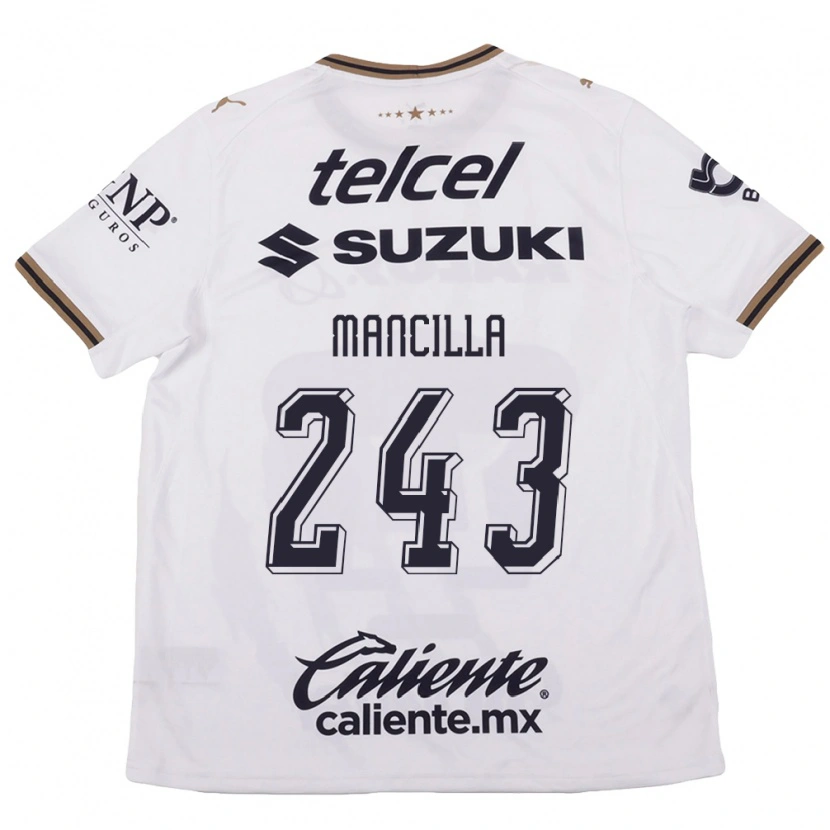 Danxen Kinderen José Mancilla #243 Wit Zwart Bruin Uitshirt Uittenue 2026/27 T-Shirt