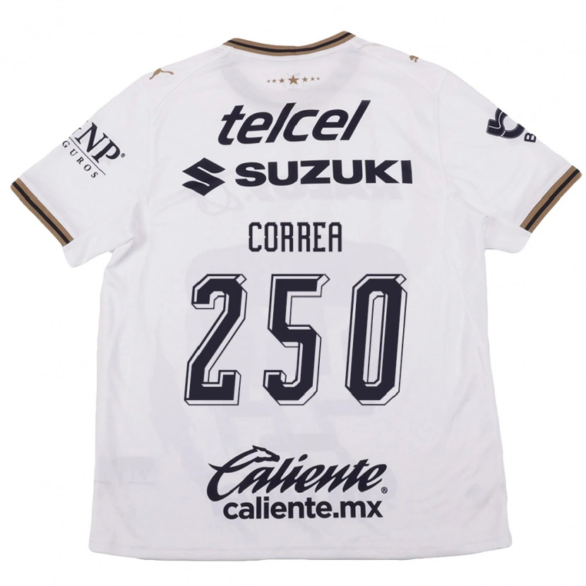 Danxen Kinderen Andrés Correa #250 Wit Zwart Bruin Uitshirt Uittenue 2026/27 T-Shirt