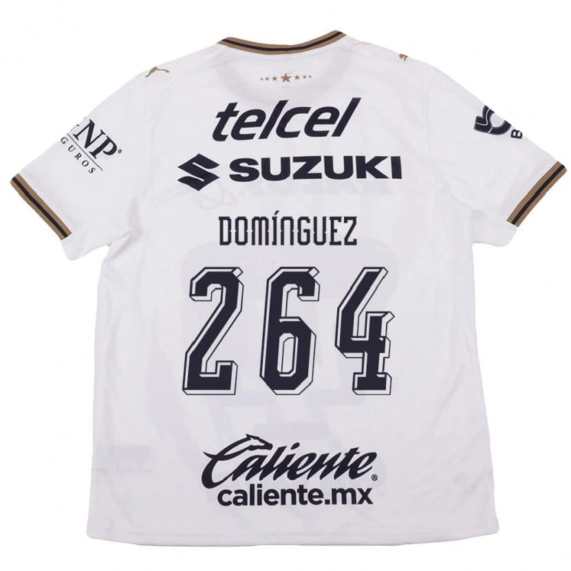 Danxen Kinderen Gerardo Domínguez #264 Wit Zwart Bruin Uitshirt Uittenue 2026/27 T-Shirt