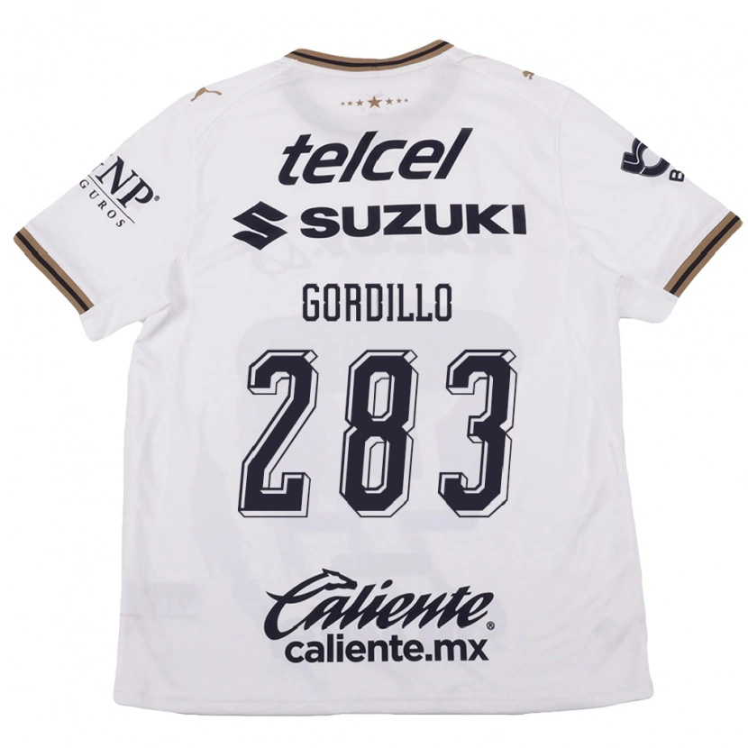 Danxen Kinderen Luis Gordillo #283 Wit Zwart Bruin Uitshirt Uittenue 2026/27 T-Shirt